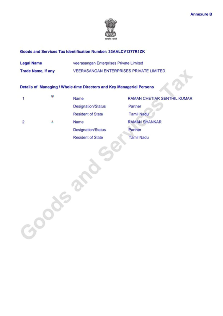 GST Certificate Page 3